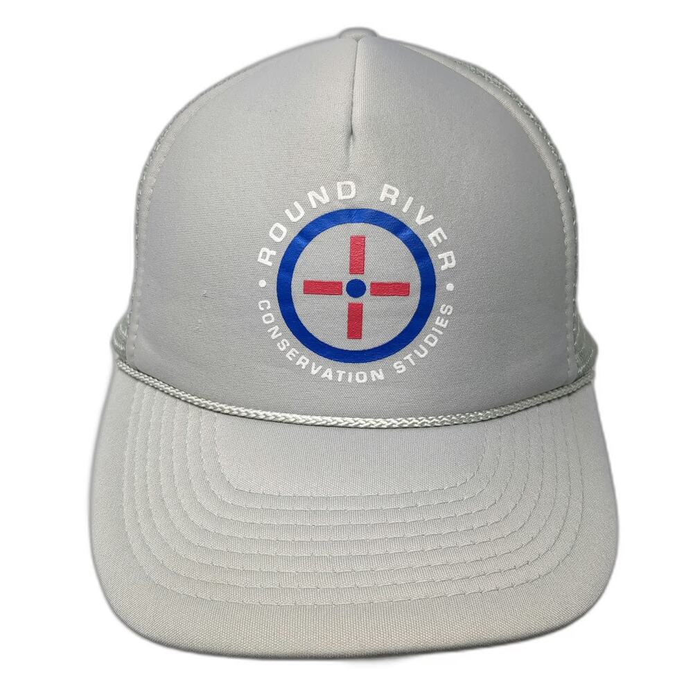 Nissin Gray Trucker Hat One Size Round River Conservation Studies Mesh Snapback